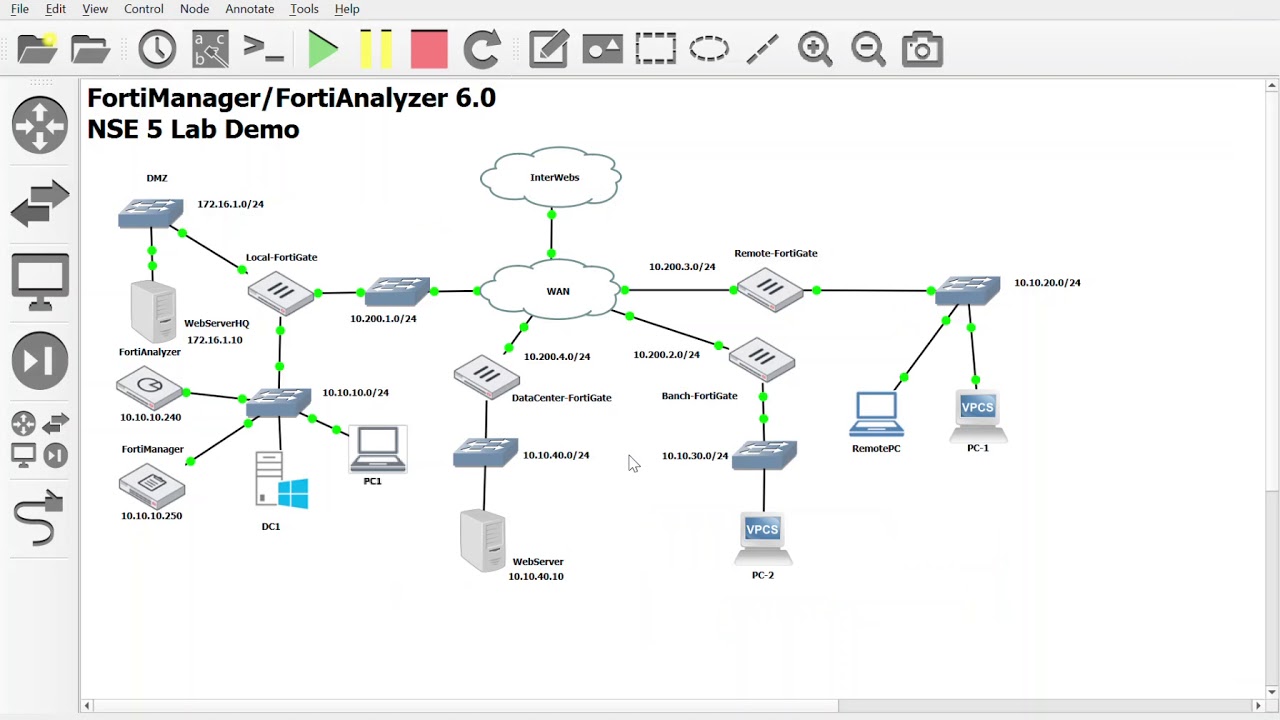 20 1 NSE 5 Using the FortiManager's VPN Manager to build a Hub and Spoke Topology
