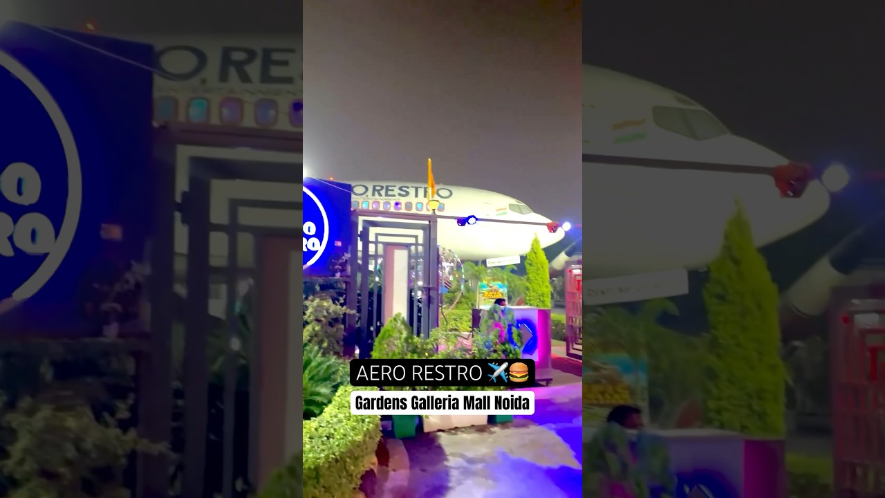 Aero Restro | Airplane Restaurant in Noida ✈️🍕🍔 #food #airoplane #restaurant