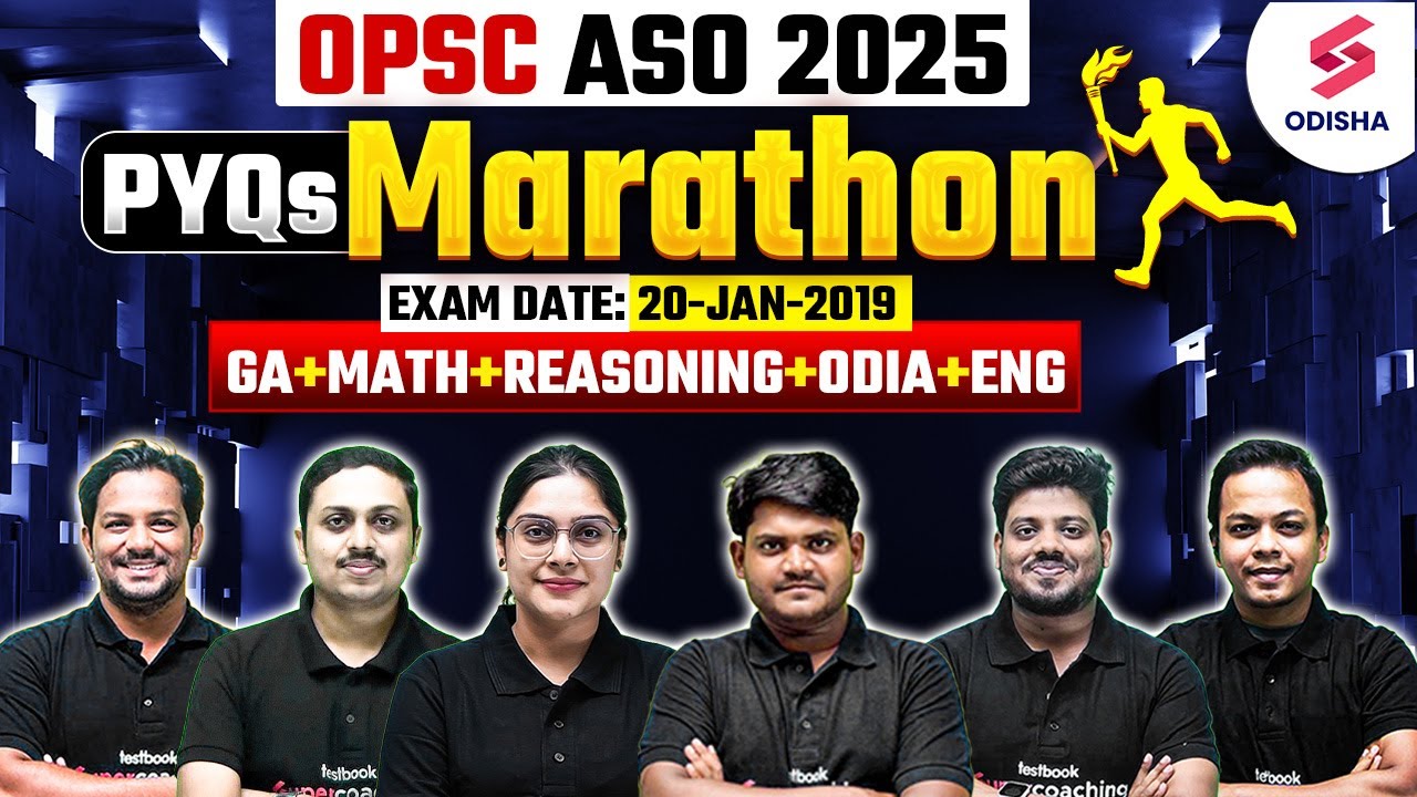 OPSC ASO Exam Preparation 2025 | OPSC ASO 2019 PYQs Marathon I ASO PYQs solution