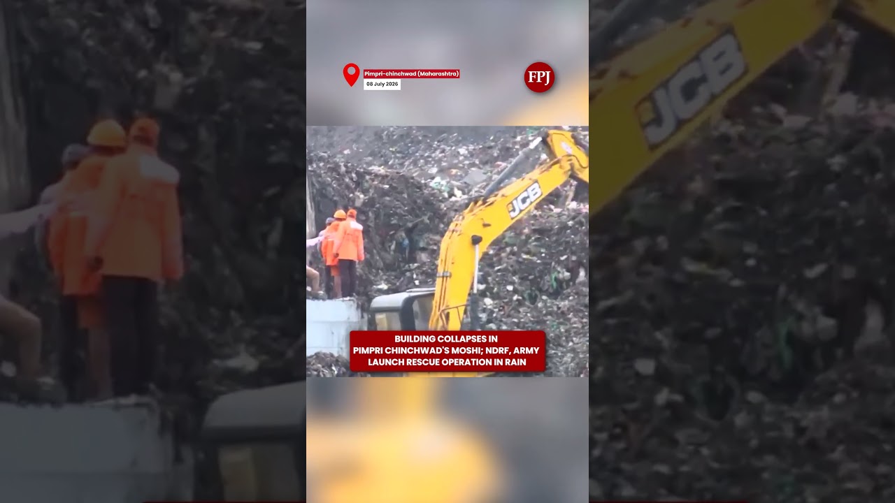 Building Collapses In Pimpri Chinchwad's Moshi; NDRF, Army Launch Rescue Operation In Rain