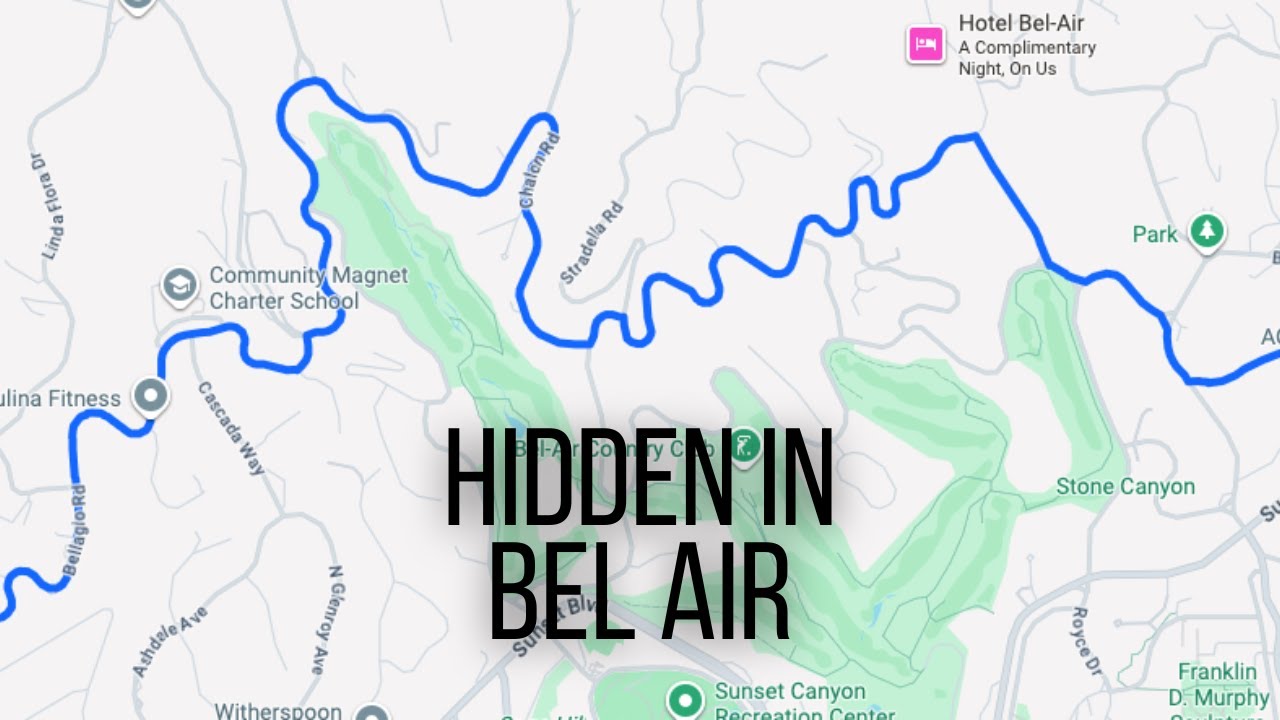 Secret motorcycle road in exclusive Bel Air - Chalon Road
