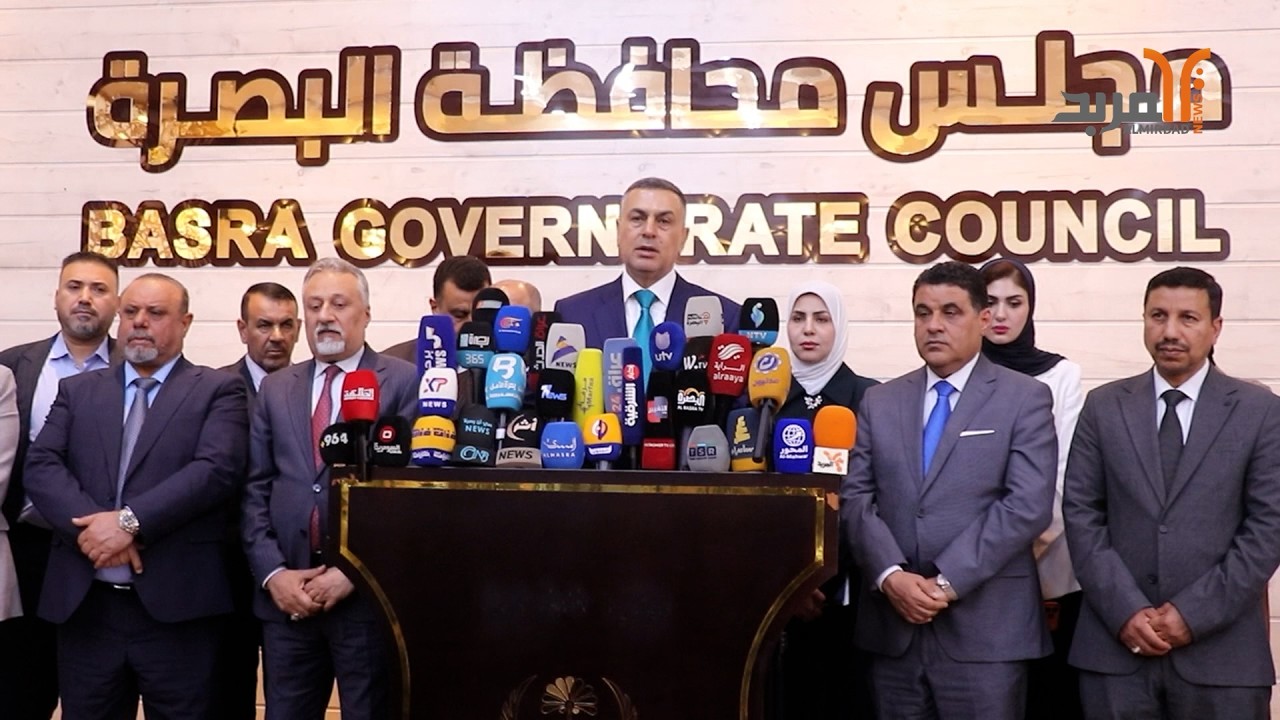 نخشى على امن المدينة بسبب ازمة المياه .. العيداني يطلق نداء لبغداد بمؤتمر صحفي #المربد