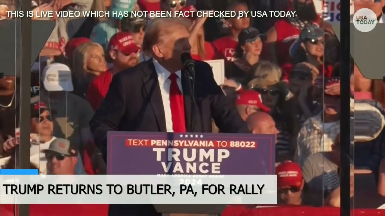 Trump stops Butler rally for medical issue, crowd sings national anthem, chants 'God bless Trump'