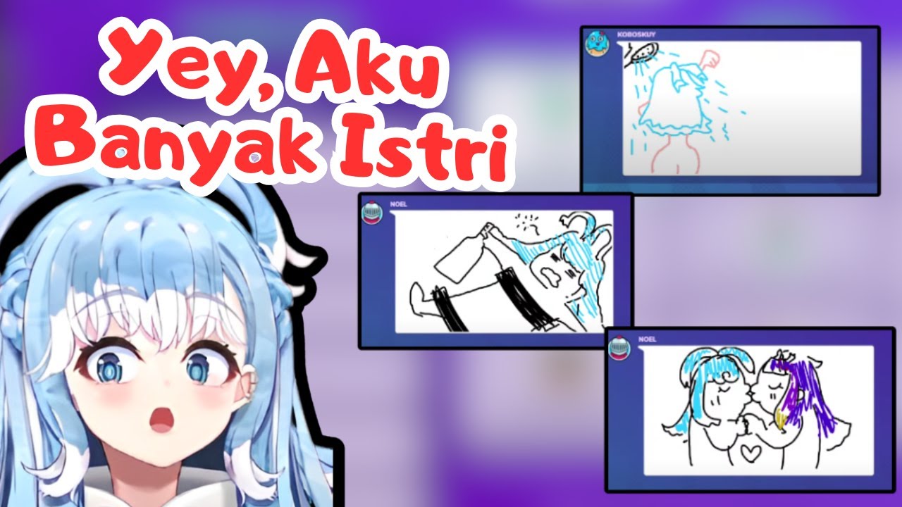 Kompilasi gambar Kobo di collab Gartic Phone Mumei [Hololive ID Clip]