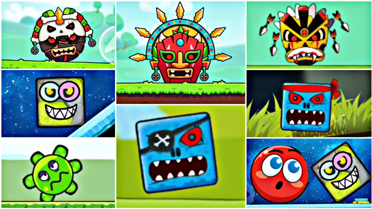 Rolling Ball - Bossy Ball 5 - Ball Hero Adventure - Red Stick man - Fight All Bosses