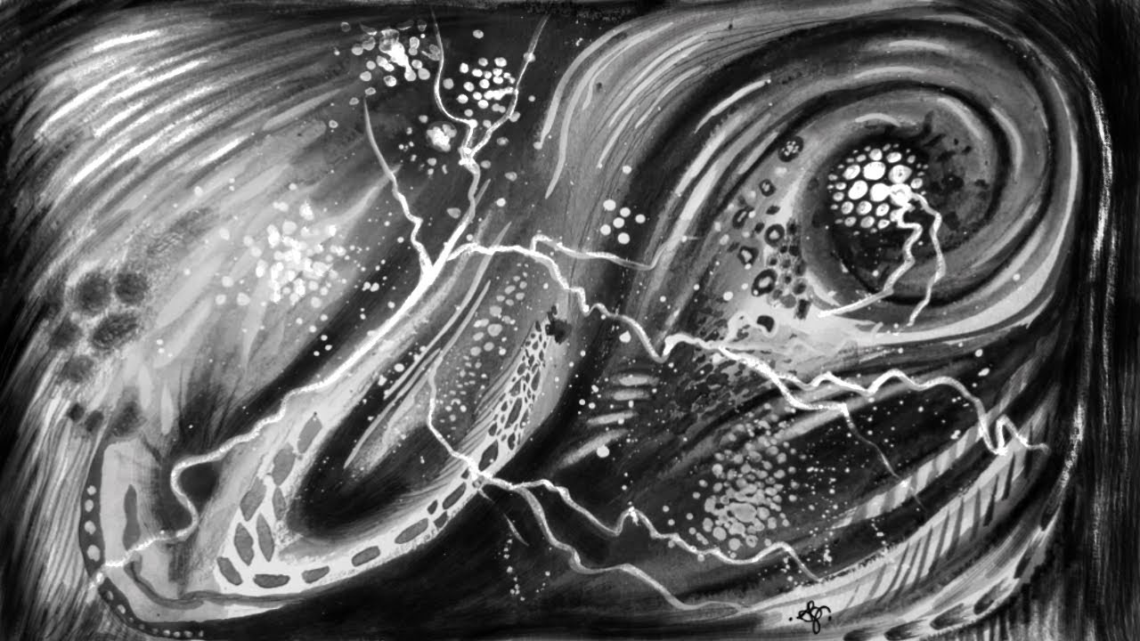 Drawing with water-soluble graphite