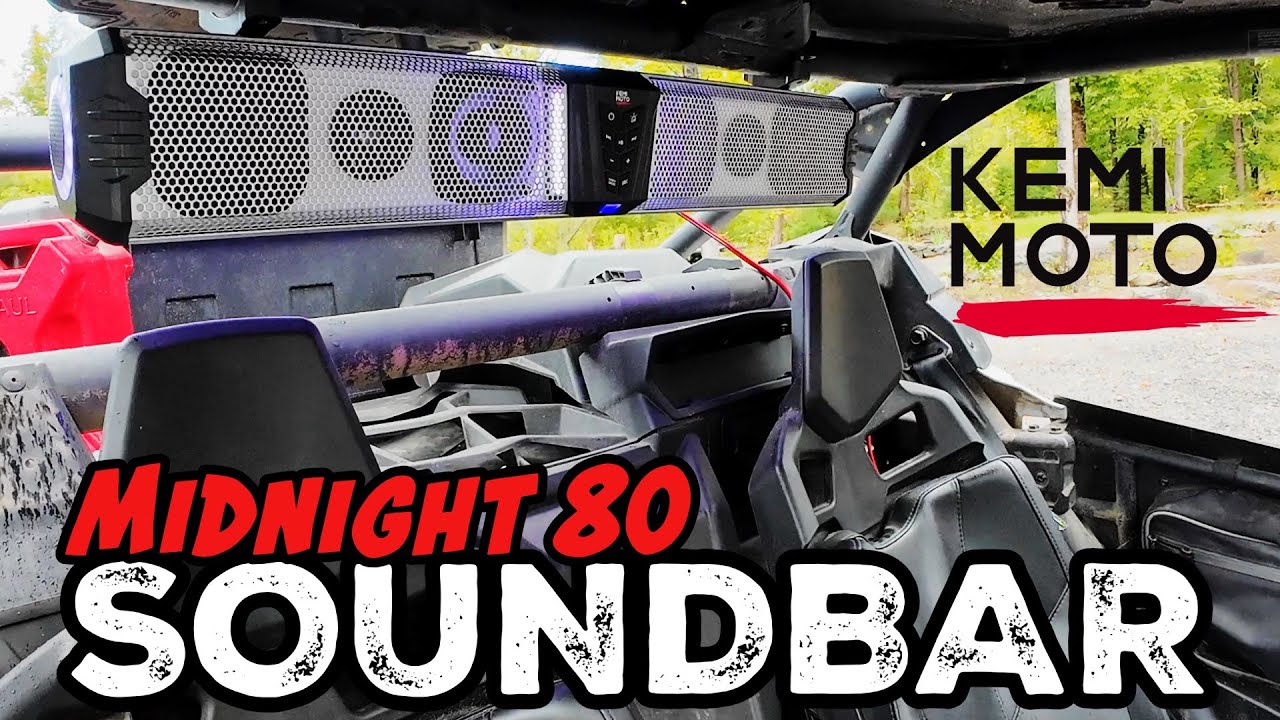 TRAIL TESTED! KEMIMOTO Midnight 80 SILVER Sound Bar and X Series Mirrors - Can-Am Maverick X3