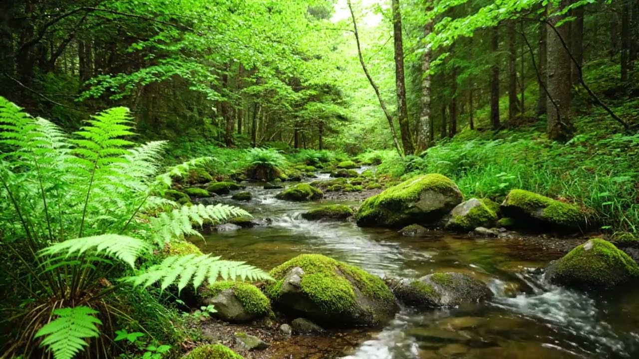 Pure Mountain Stream Flow | Natural Sleep & Relaxation Sounds
