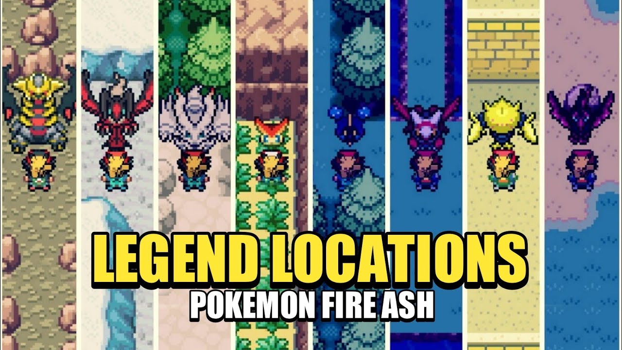POKEMON FIRE ASH 3.4 - ALL LEGENDARY [GEN 1-8] POKEMON LOCATIONS