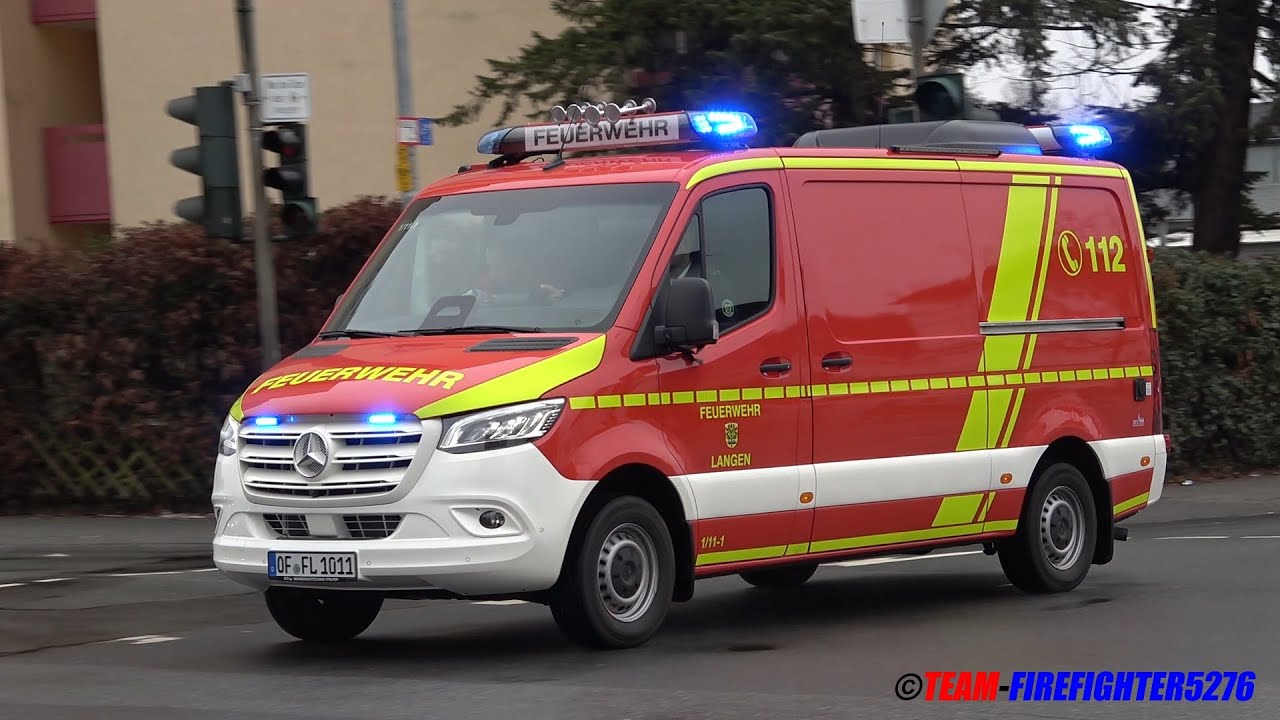 [Türöffnung und Brandmelderalarm] Neuer Einsatzleitwagen - Freiwillige Feuerwehr Langen rückt aus