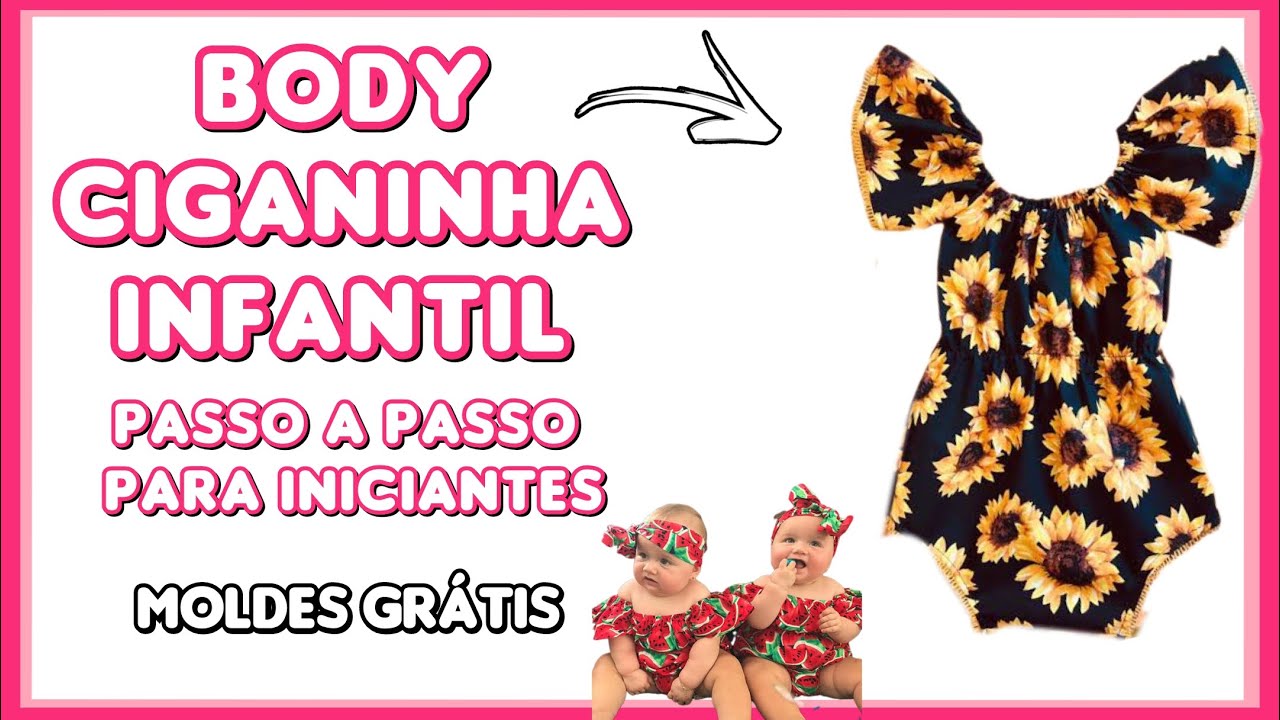COMO FAZER BODY CIGANINHA INFANTIL - Passo a passo para iniciantes
