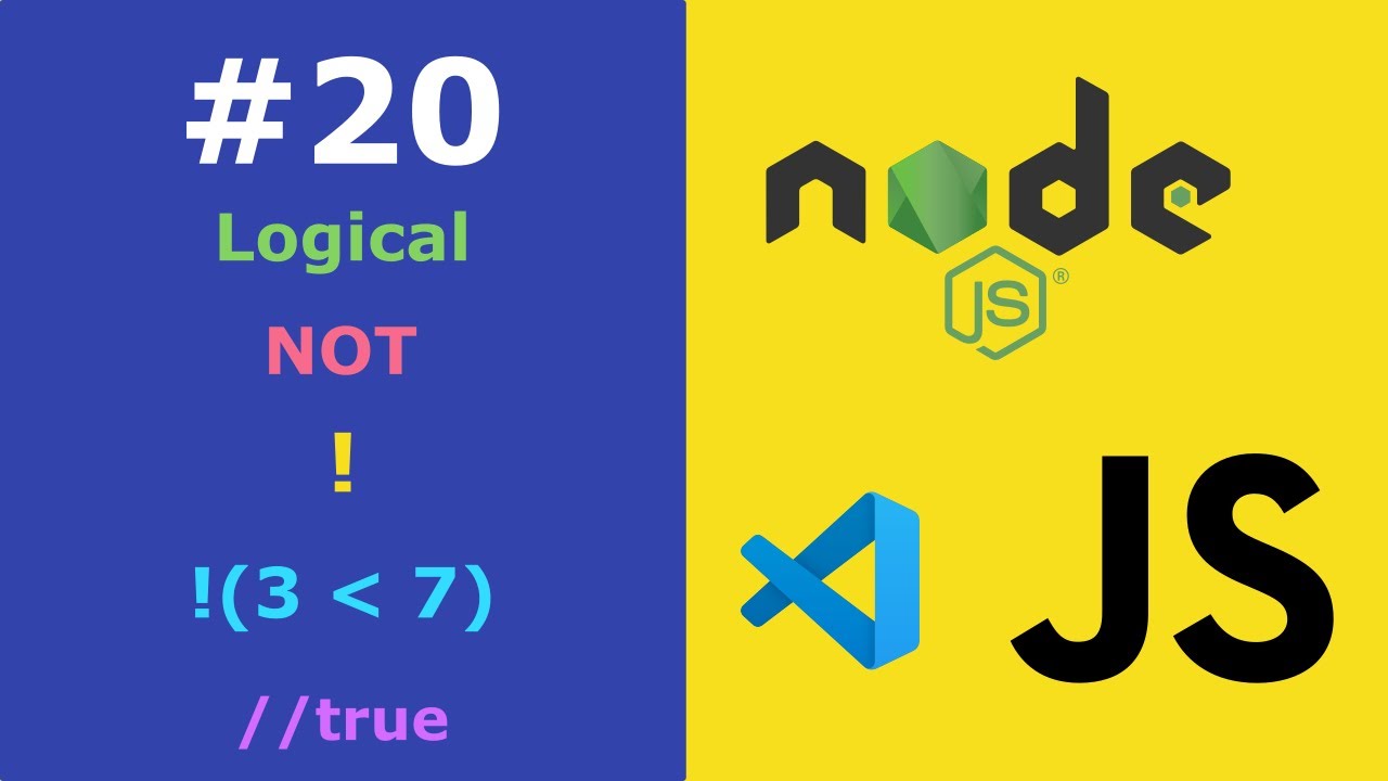 JavaScript for Beginners #20 The Logical NOT Operator (!)