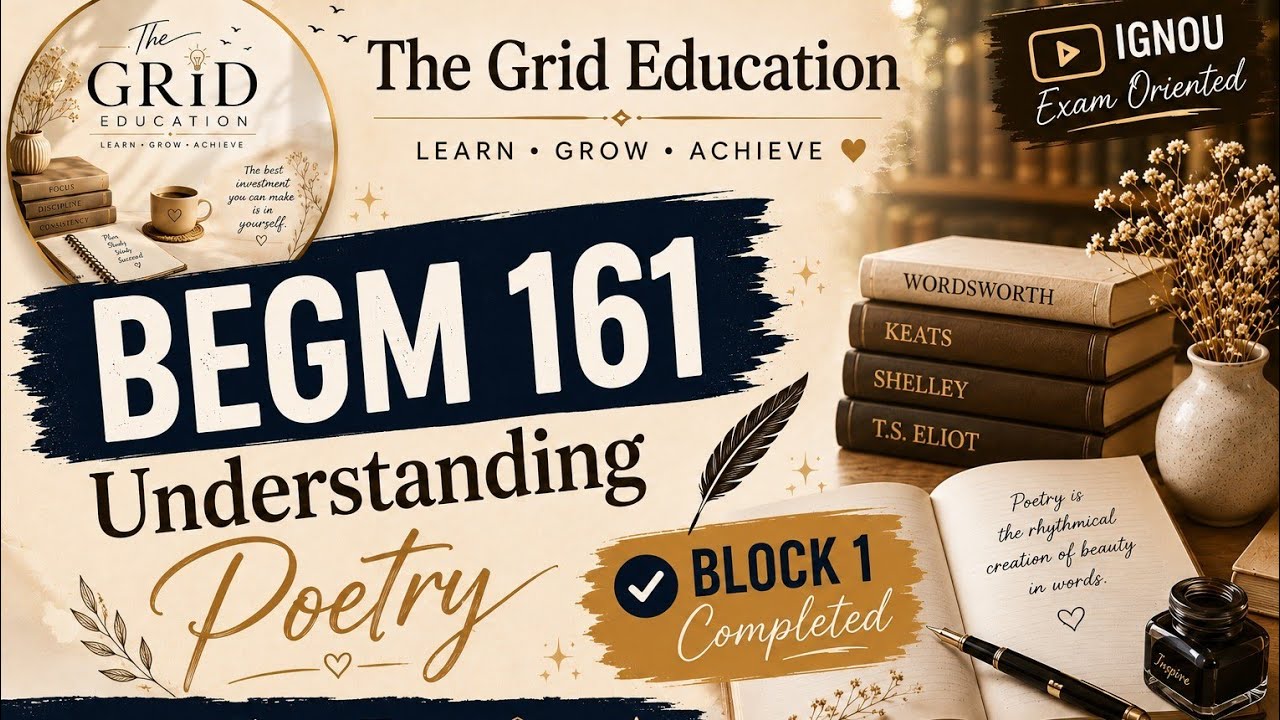 📚 BEGM-161 Block 1 | British & American Poetry | Easy Notes | IGNOU English Honours | TEE 2026 
