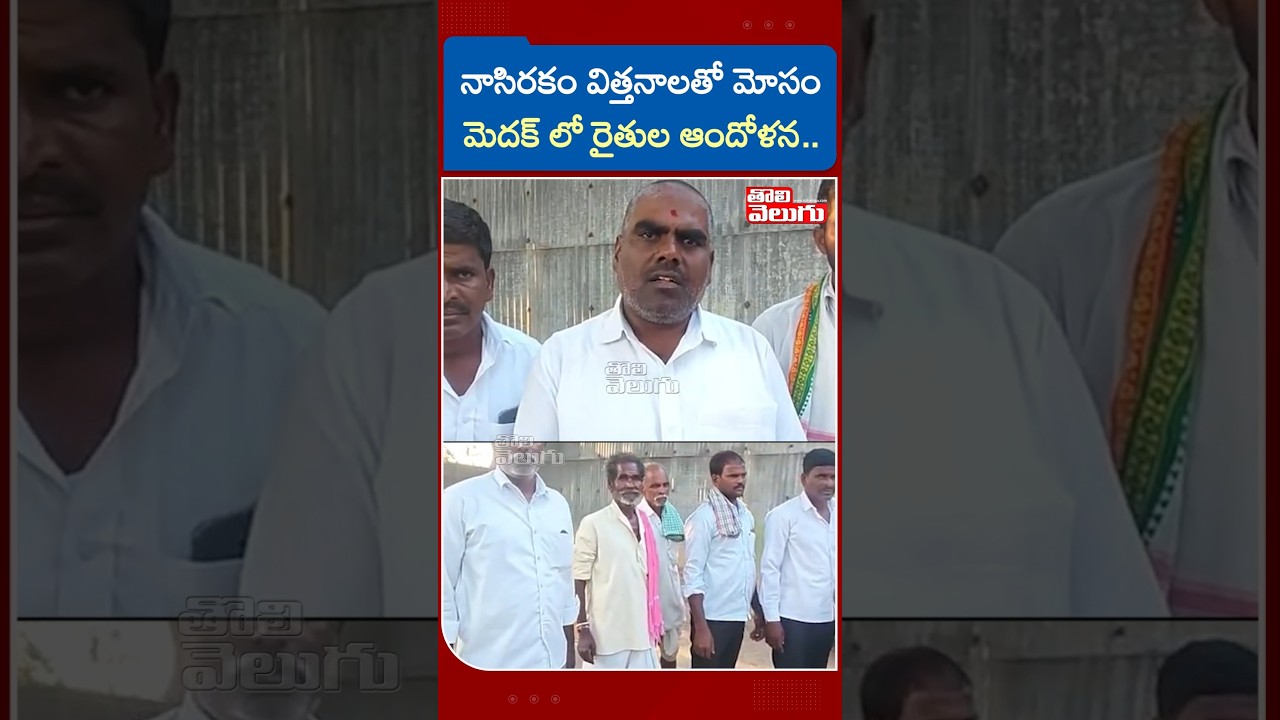 నాసిరకం విత్తనాలతో మోసం | Farmers Protest On Paddy Crop At Medak | Tolivelugu