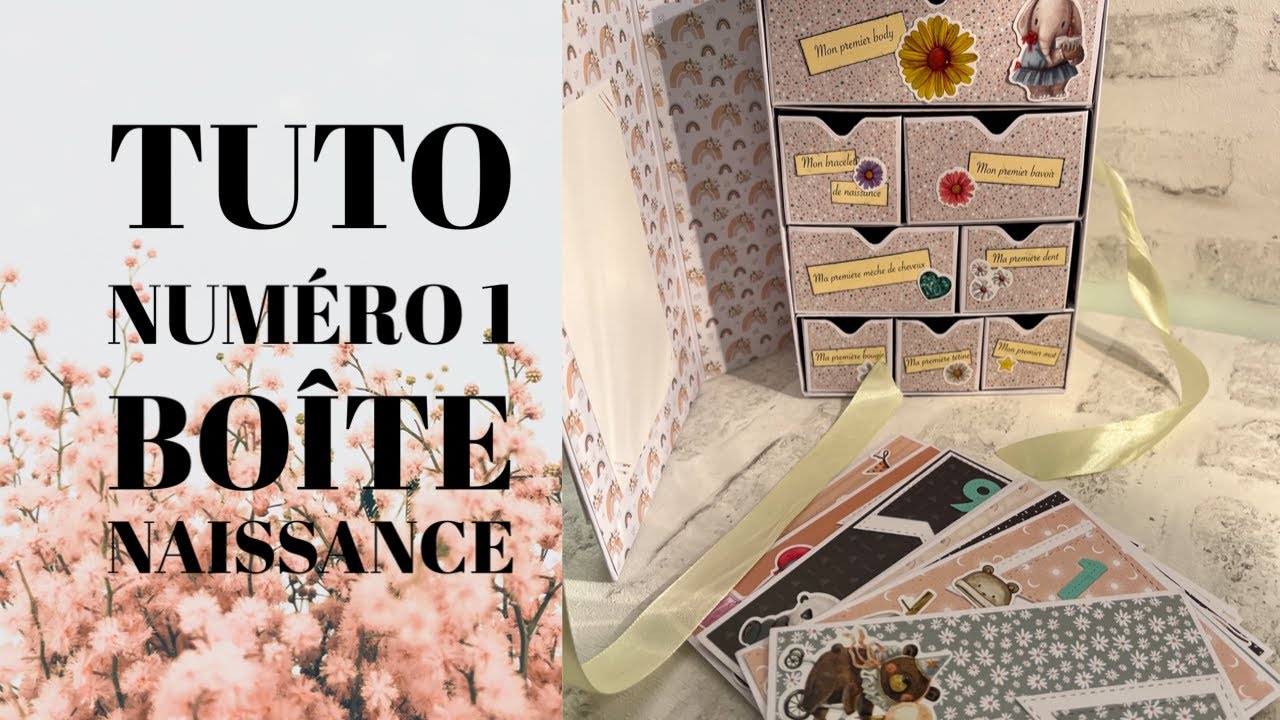 SCRAPBOOKING, tuto numéro 1 de notre boîte naissance avec ses cartes des 12 premiers mois de bébé