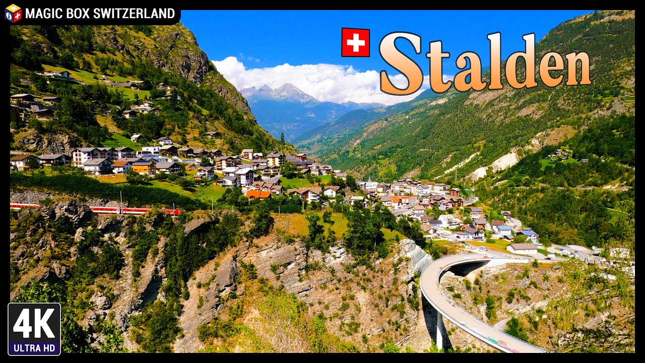 Stalden 4K 🇨🇭 Scenic Drive Road Trip from Sierre to Stalden in Switzerland - Valais / Wallis Ep#3