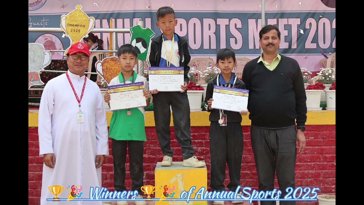 Congratulations to all the achievers, Annual Sports 2025. Don Bosco Hr. Sec. School, Kohima.