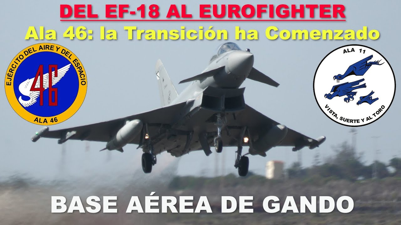 (4K) Eurofighter 11-го крыла на авиабазе Гандо. Начало перехода с EF-18 Hornet на Eurofighter. 46...