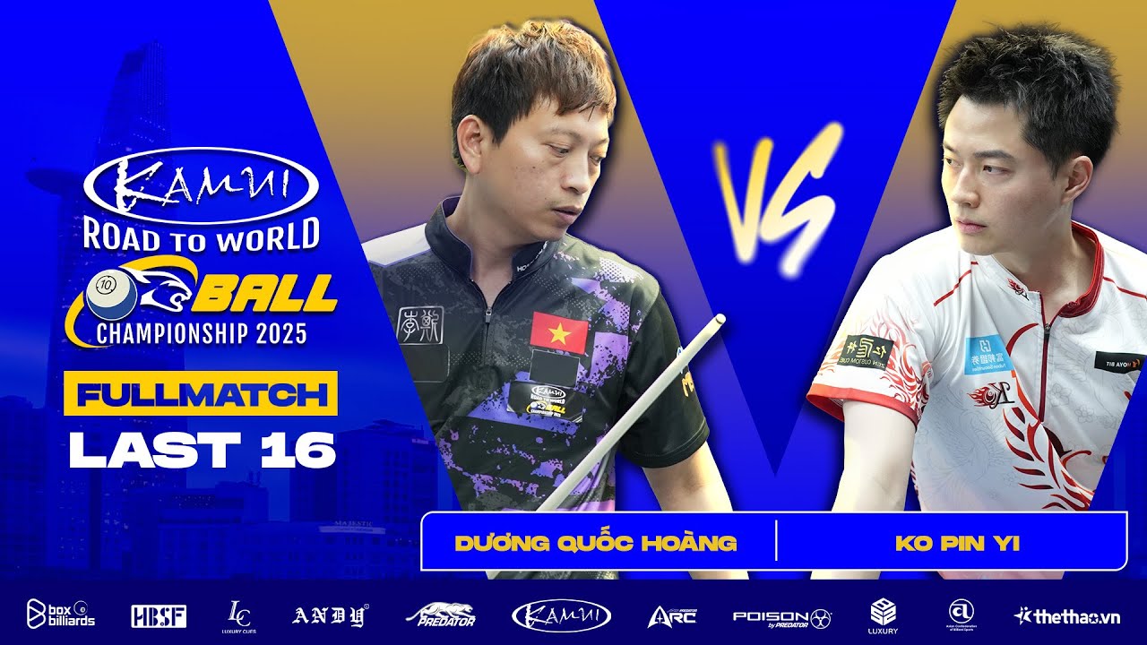 [10.07.2025] Dương Quốc Hoàng vs Ko Pin Yi | Last 16 Vòng Loại 4 | Giải Vô Địch Thế Giới 10 Bi 2025