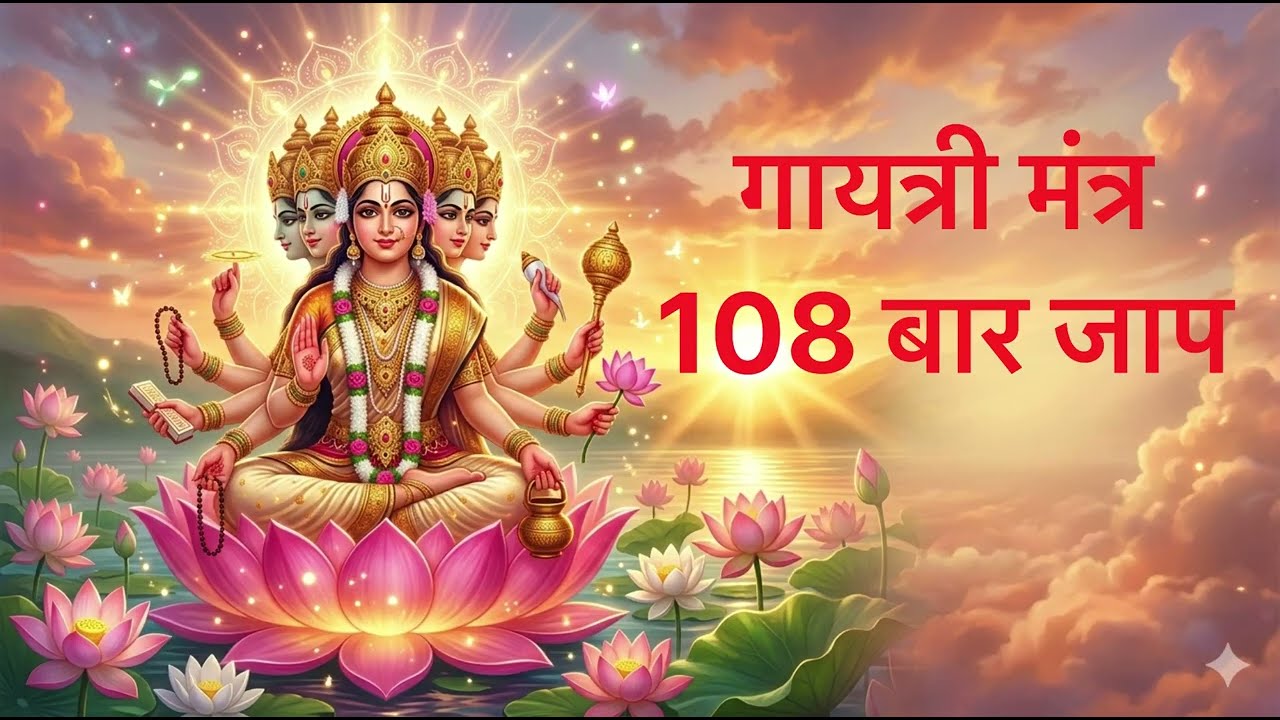 शक्तिशाली गायत्री मंत्र 108 बार | हर मनोकामना पूरी करने वाला मंत्र#bhakti 