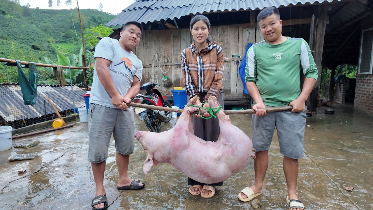 Lòng Lợn tiết canh ngày mưa bão trên hủm nhỏ | Nhịp Sống Tây Bắc