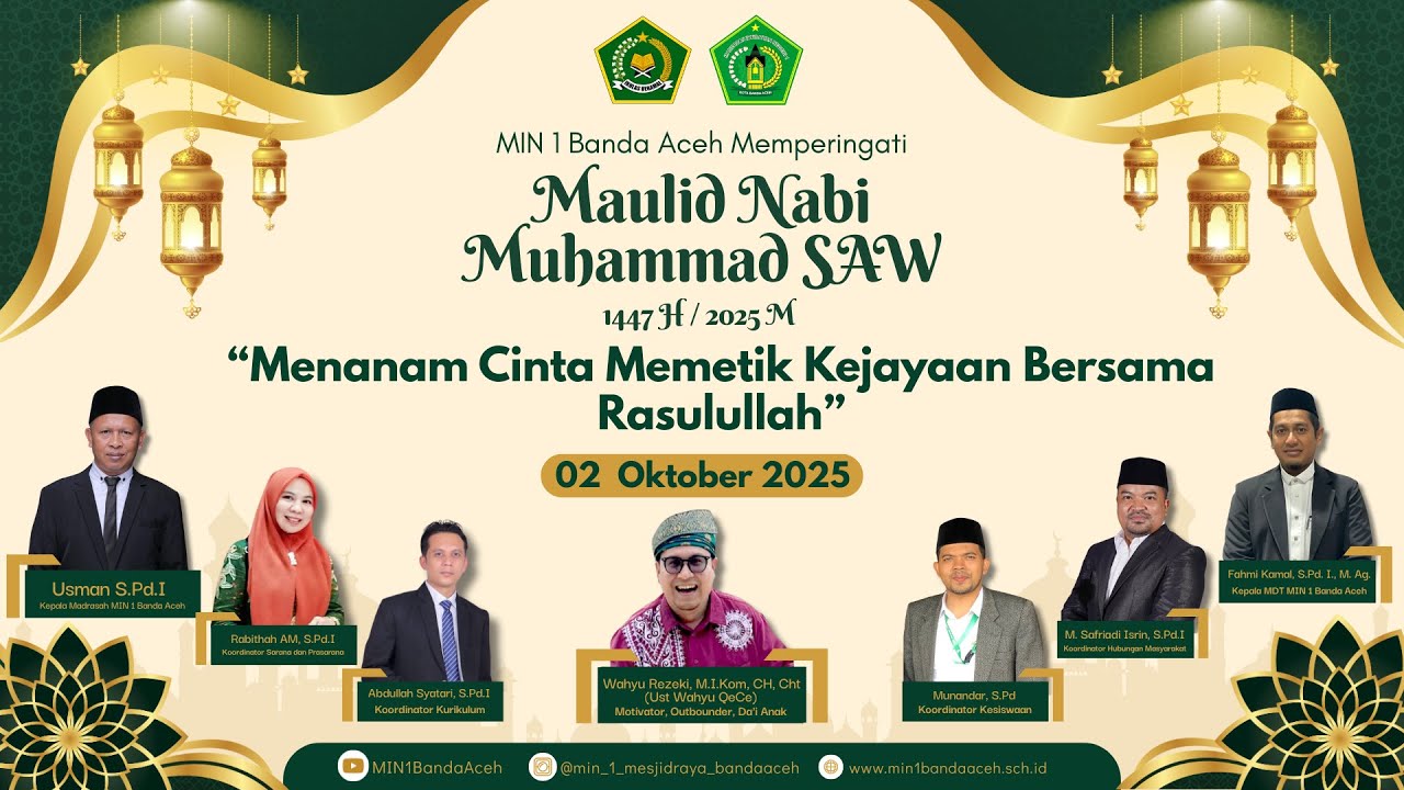 Maulid Nabi Muhammad 1447H - MIN 1 Kota Banda Aceh