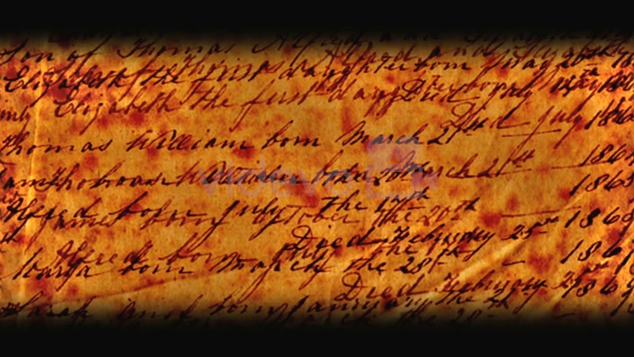 Free Stock Video  - Scrolling Parchment With Writing - Free Download at Videvo.net