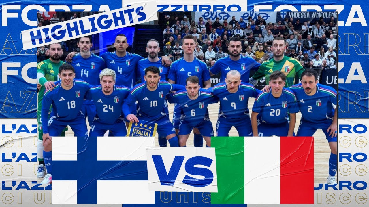 Highlights: Finlandia-Italia 0-2 | Futsal | Qualificazioni Euro 2026