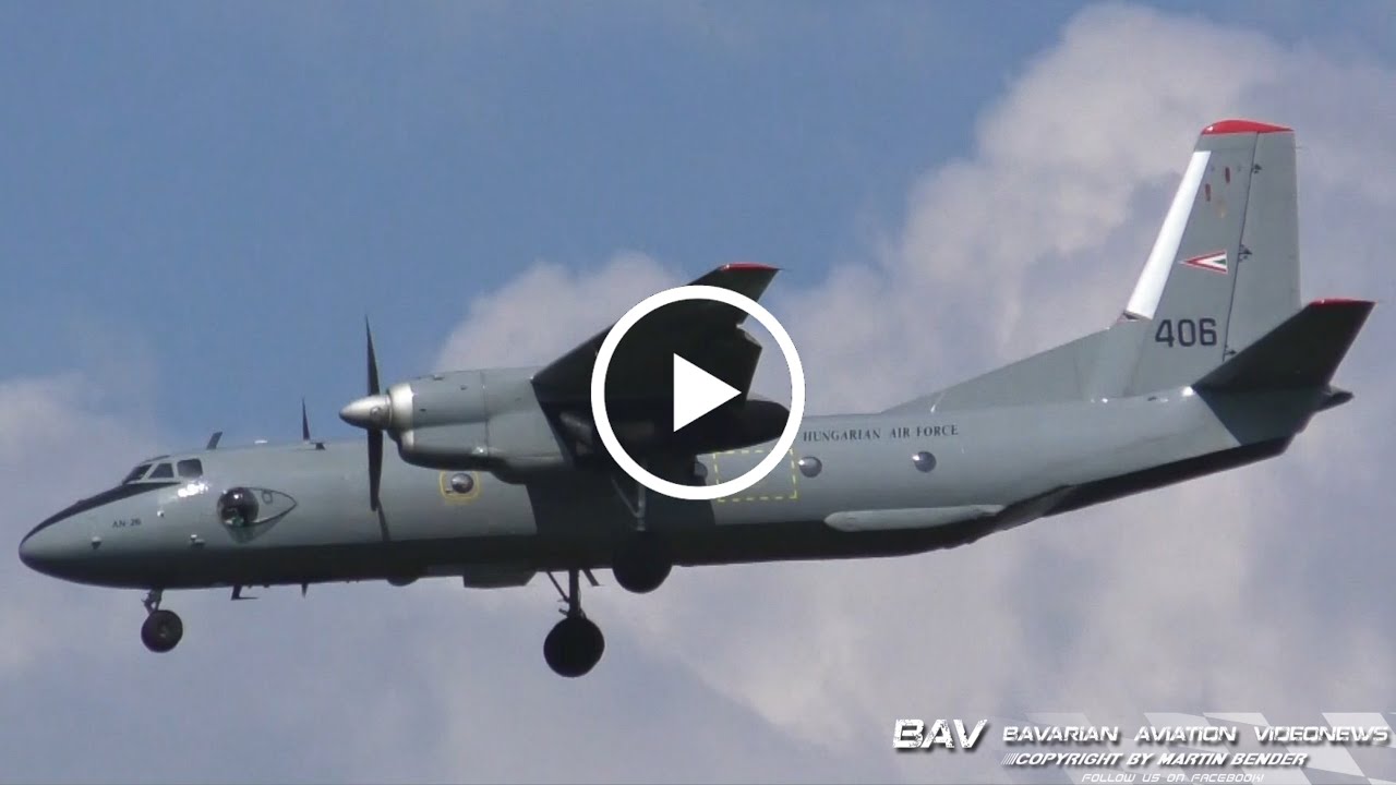 Antonov An-26 - Hungarian Air Force 406 - landing at Poznań-Krzesiny Air Base | NTM18