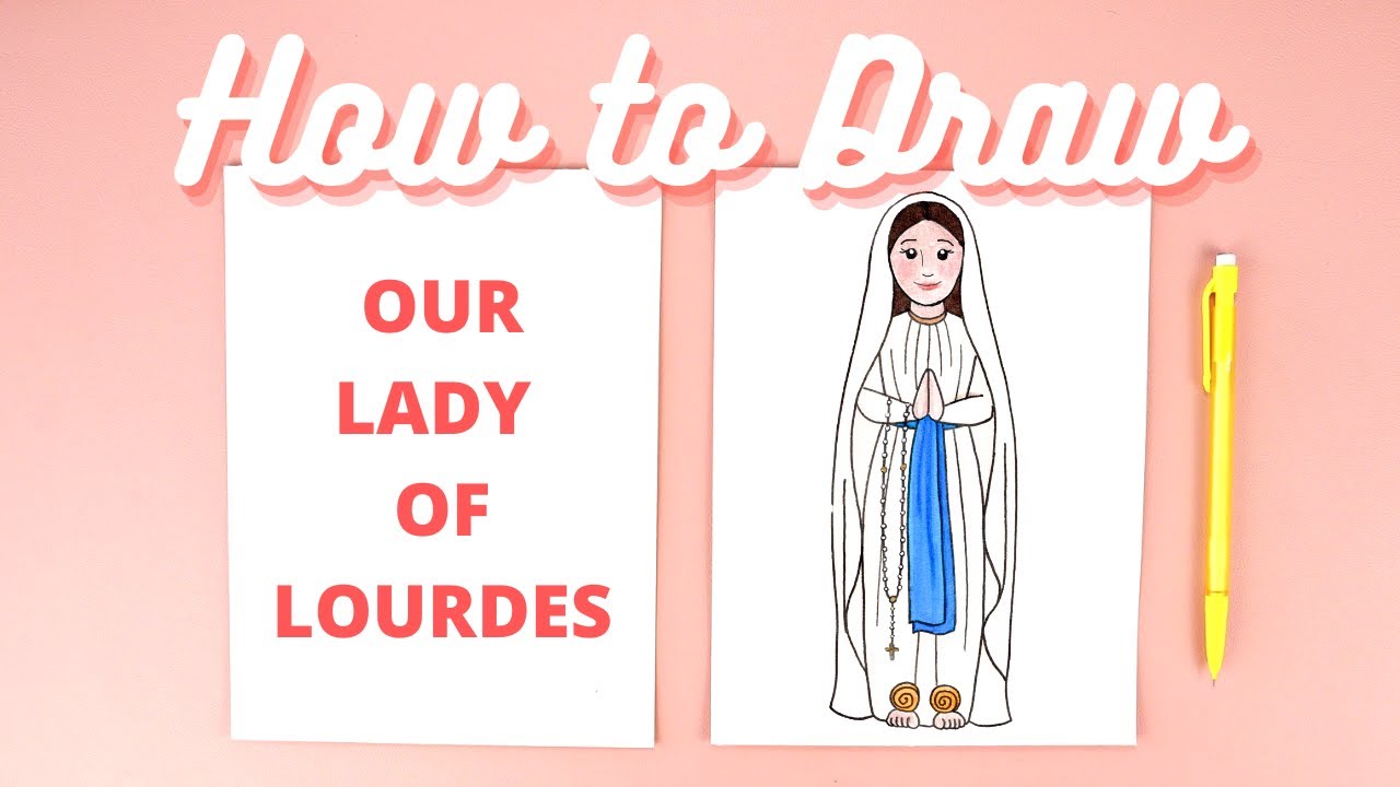 How to Draw Our Lady of Lourdes Step-by-Step Catholic Art Tutorial