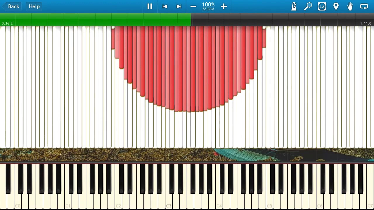 Japan Flag Synthesia midi art