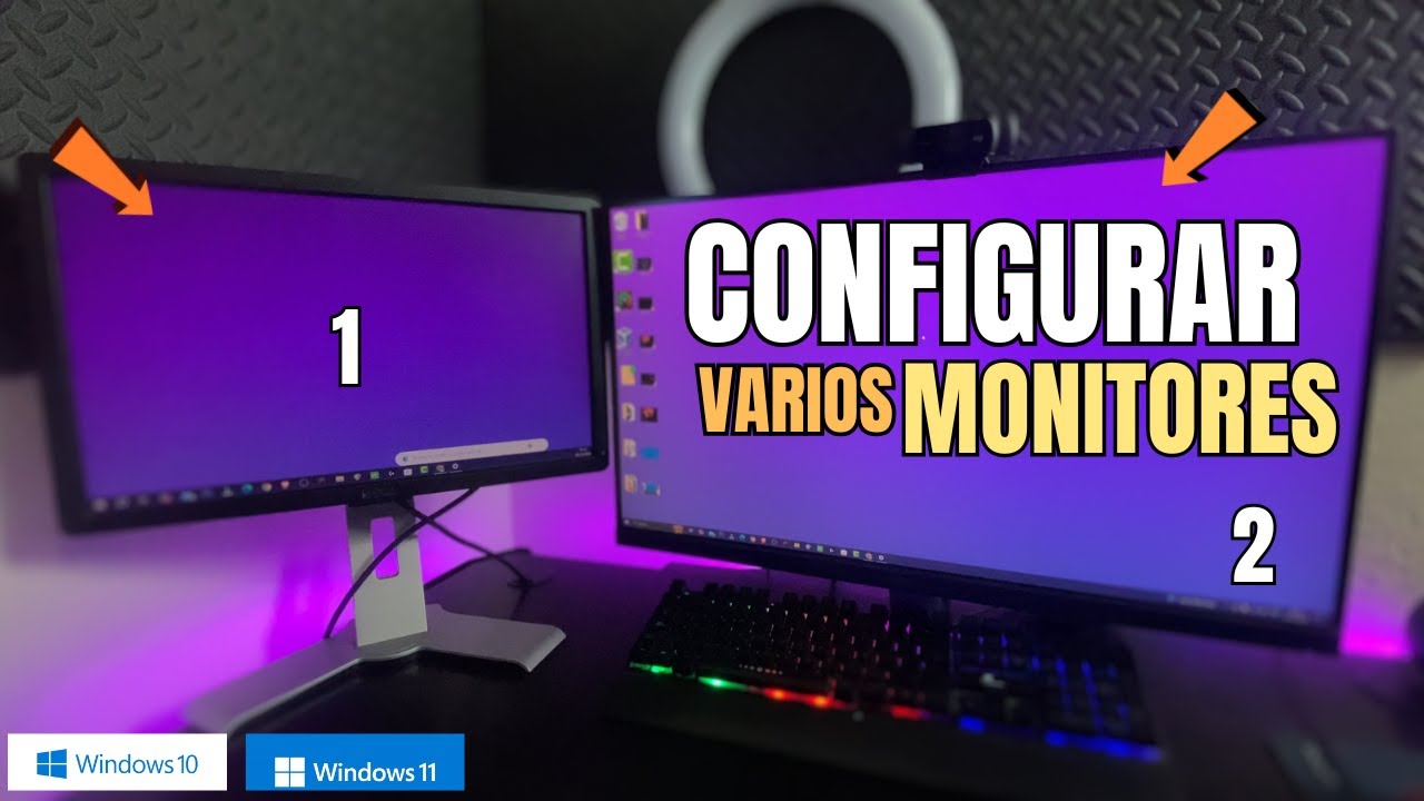 C&oacute;mo Conectar y CONFIGURAR dos MONITORES a tu PC Windows 10 y 11