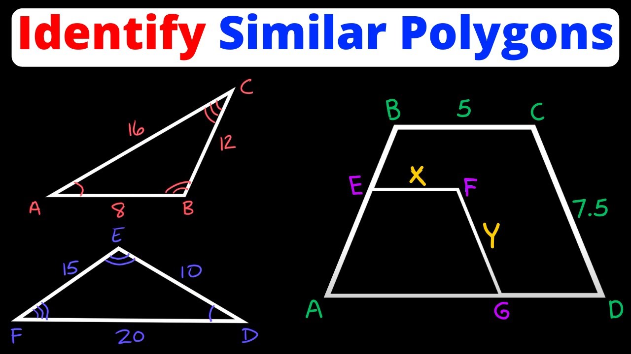 Identify Similar Polygons - Lengths, Angles, & Scale Factors | Geometry | Eat Pi