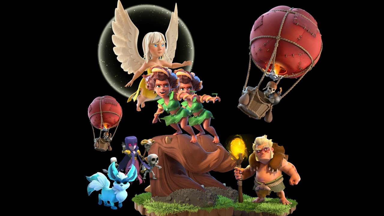 6 bases with Root Riders - Clash of Clans