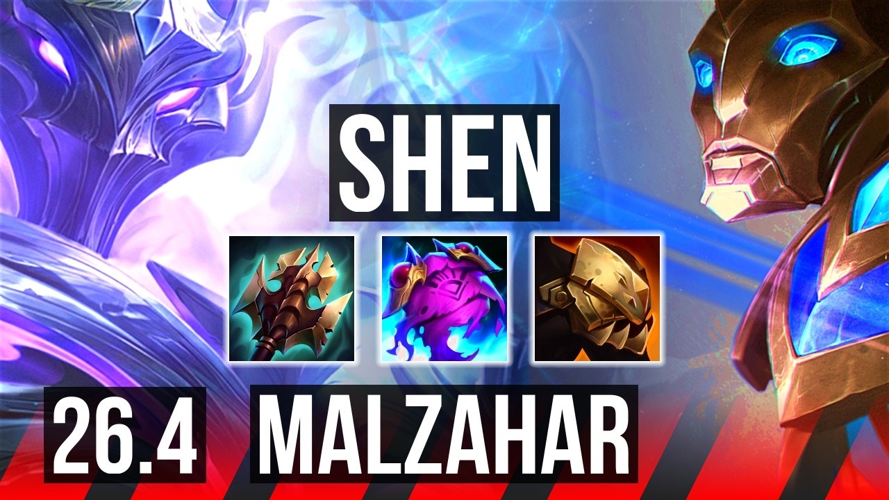SHEN vs MALZAHAR (TOP) | Perfect KDA: 11/0/2 | EUW Master | 26.4