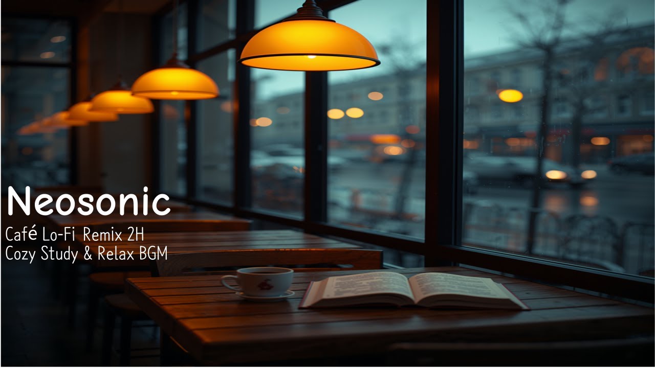 ☕ Cozy Café Lo‑Fi Remix 2H ❄ 비 · 눈 · 벽난로 카페 감성 로파이 2시간  Study & Relax BGM  Neosonic