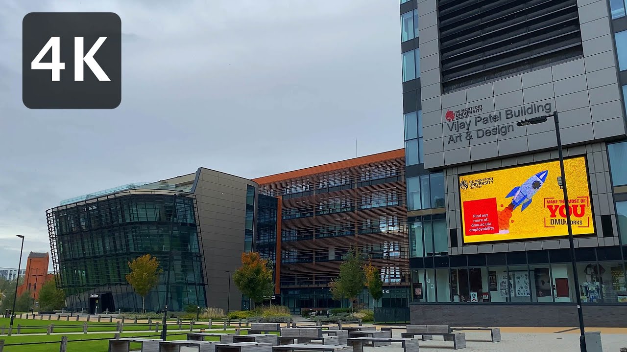 4K UHD De Montfort University 🎓  Leicester 🇬🇧 Walking Around The Uni NOVEMBER 2021