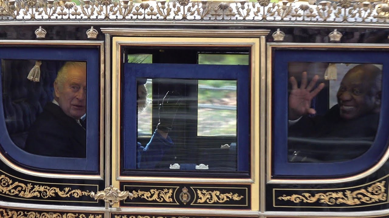 King Charles, Prince William travel in carriage with President Ramaphosa 🇿🇦🇬🇧