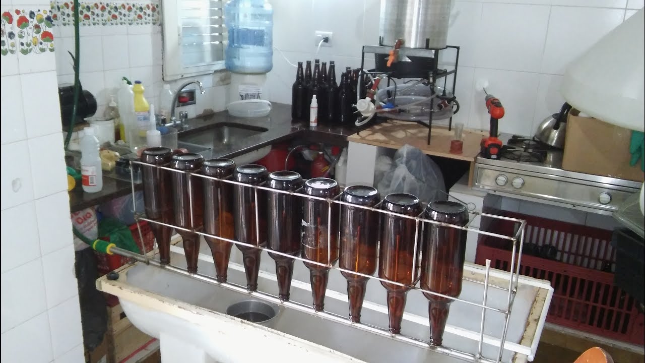 Equipo casero de limpieza de botellas de cerveza best  homemade bottle washer machine