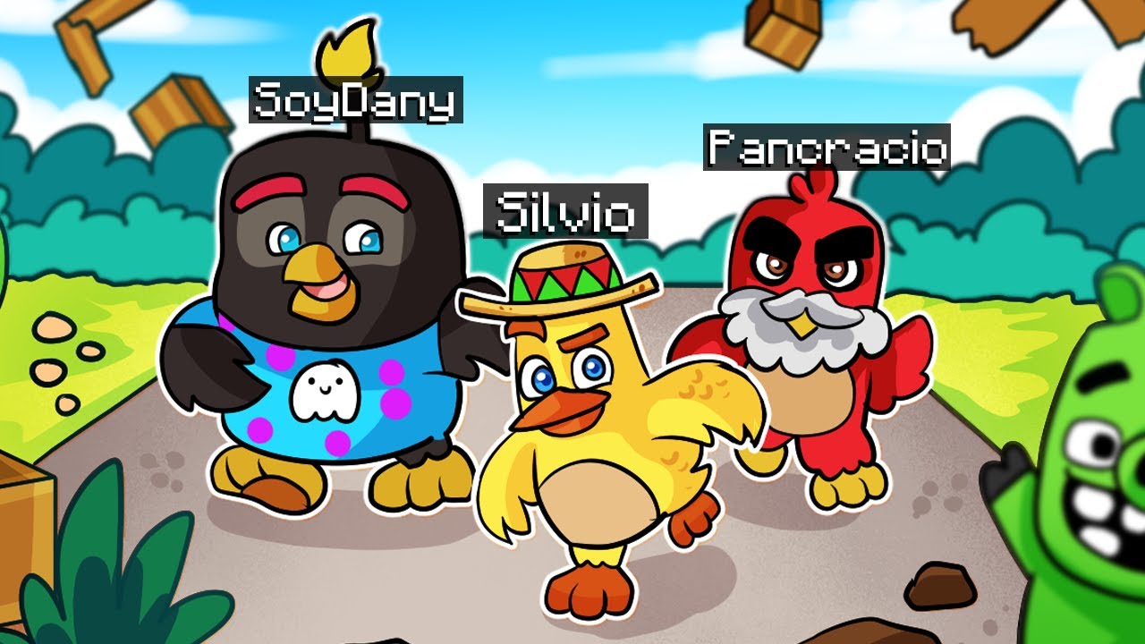 ¡Minecraft PERO somos PAJAROS! 😂🐦🥚 SILVIOGAMER MINECRAFT PERO