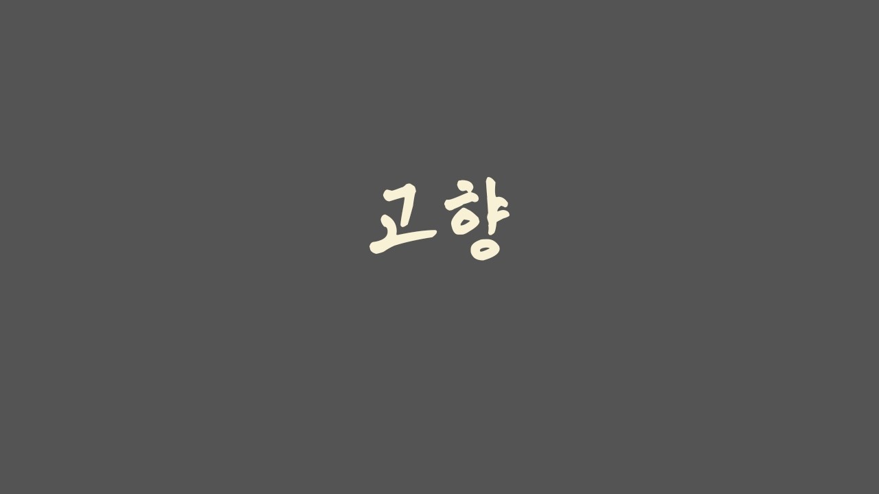빗속의 고향 / Hometown in the Rain