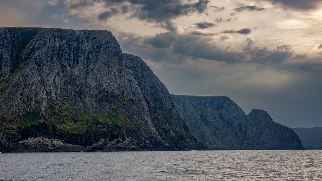 Nordkapp, Skarsvåg, Magerøya in Norway from a drone