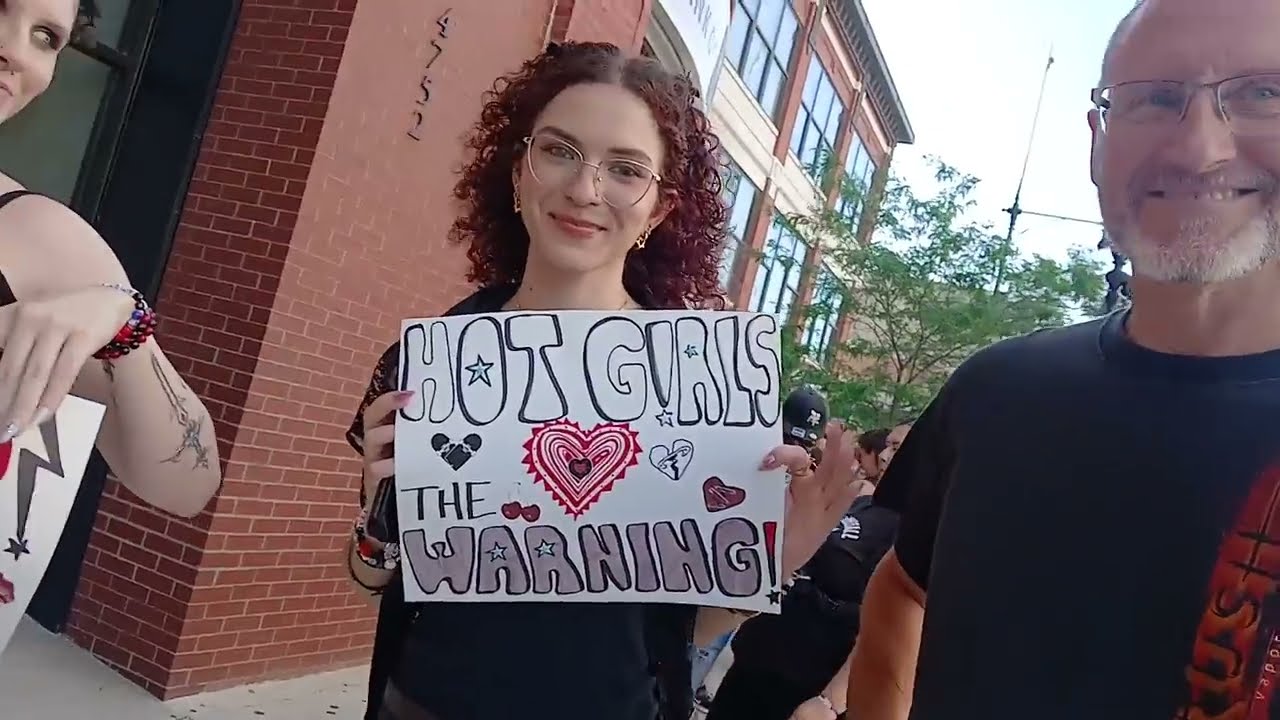 The Warning fans entering the show at the Riviera Theatre Chicago,IL 7/22/2025