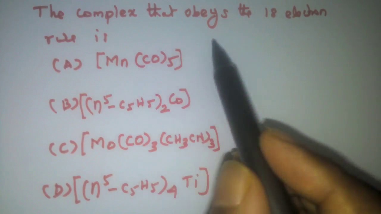 18 Electron Rule - Definition, Electron counting common ligands and Examples