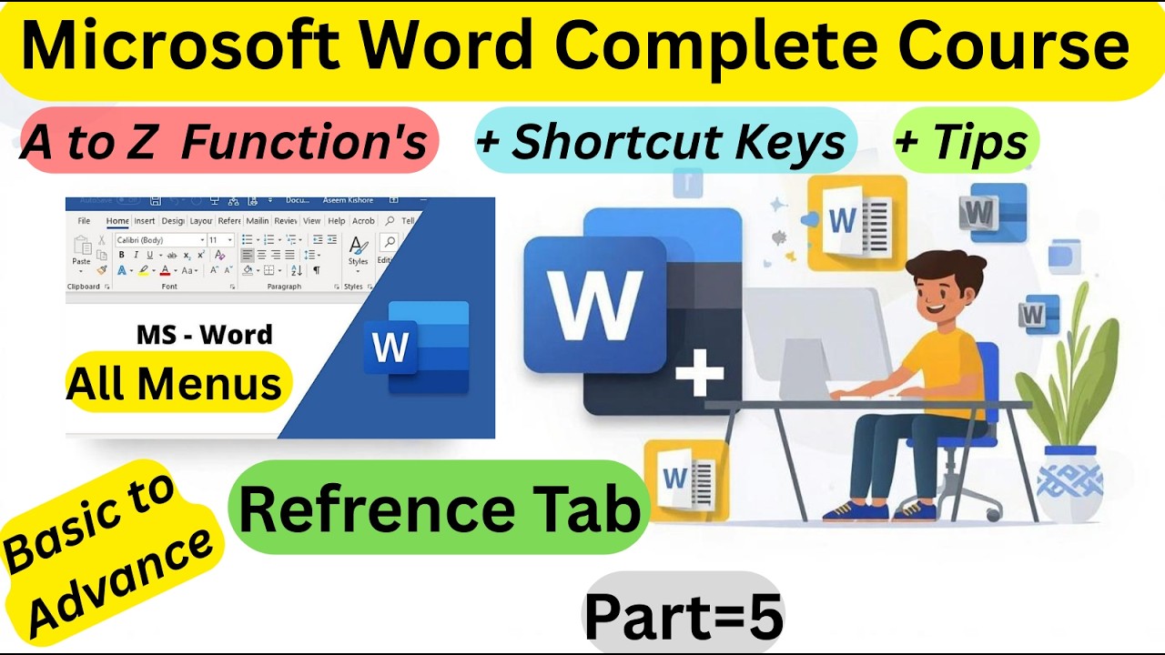 Microsoft Word Tutorial | MS Word Reference tab (Complete Tutorial) MS Word Tutorial | part 6