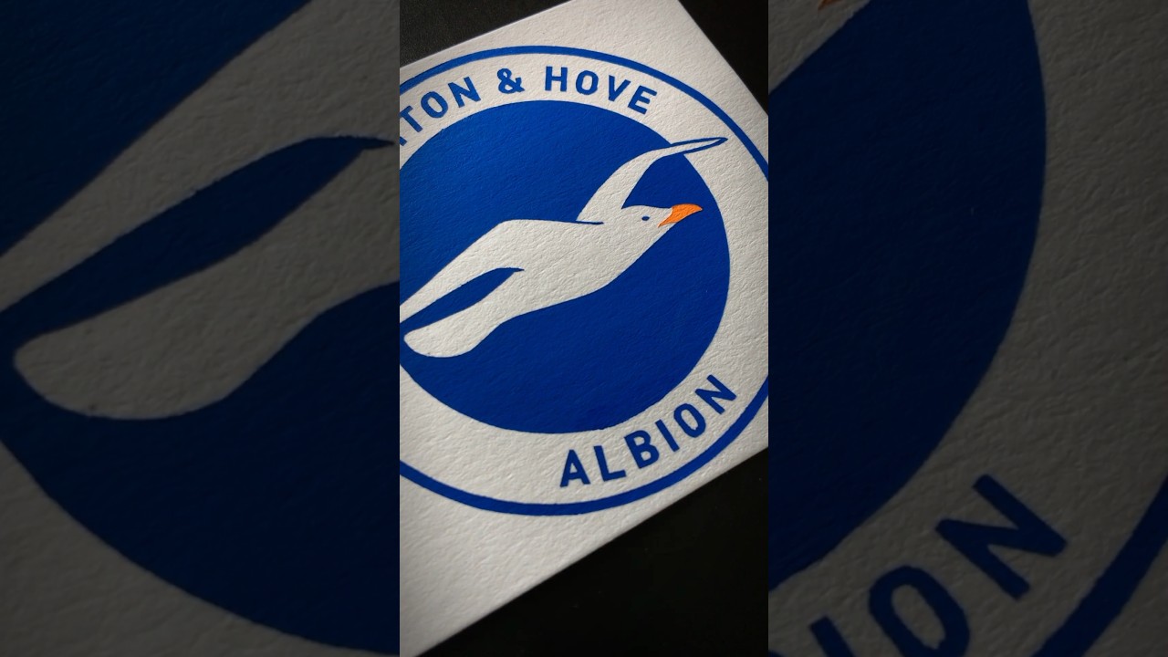 BRIGHTON & HOVE ALBION ⬜🟦 The Seagulls @officialbhafc  #premierleague #drawing