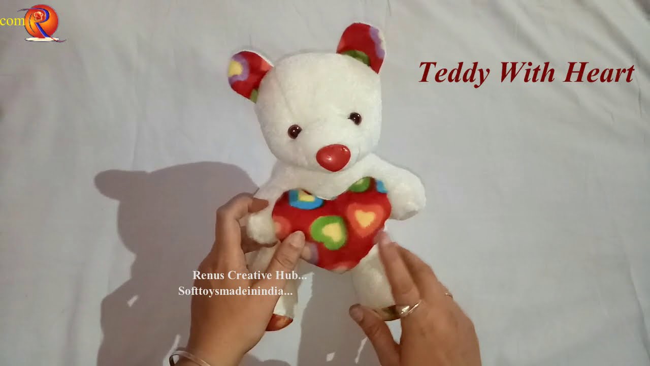 Soft Toys Teddy Bear With Heart making at home