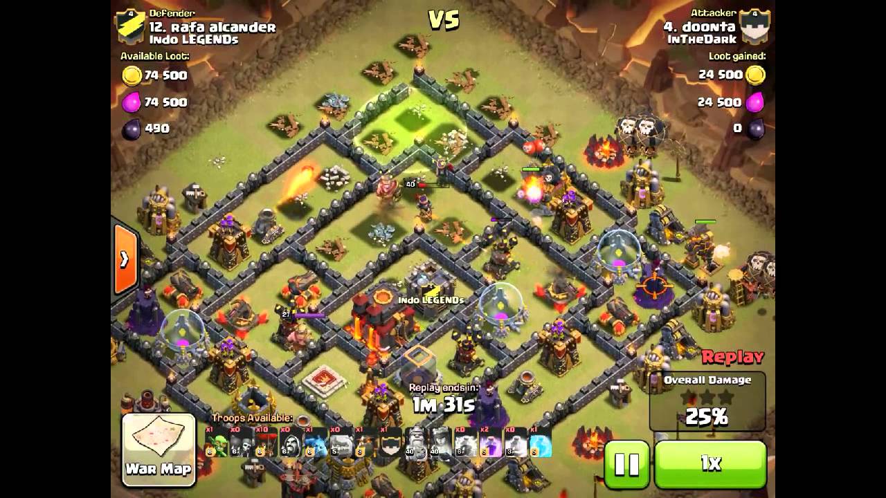 Clash of Clans - Three Stars with Golem/Lava/Balloons