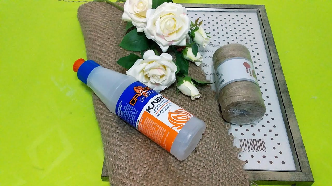 Мешковина, джут, полимерный клей, в итоге прекрасное  настенное панно.