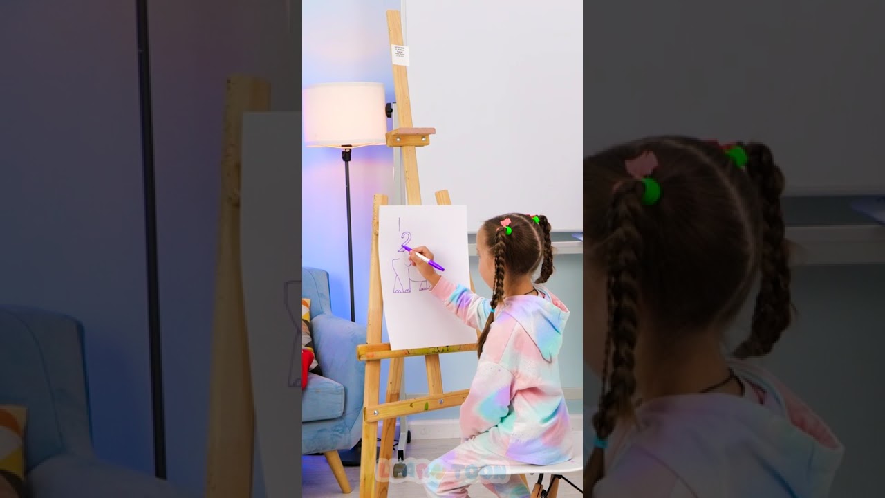 Drawing An ELEPHANT 🐘 With Numbers ✏️ #drawing #kidsvideo